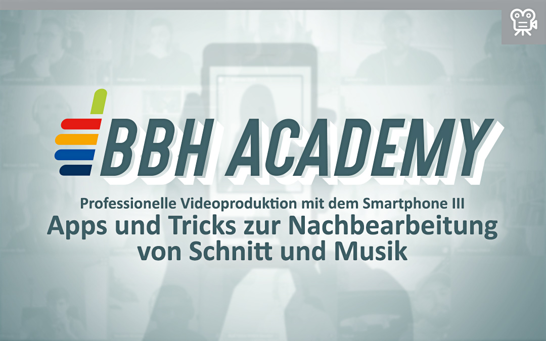 23.09.2021, Nachbericht zur BBH Academy, Düsseldorf

Am 23.09. wurden in der BBH Academy wichtige Tricks und Apps für die Nachbearbeitung von Videos vorgestellt...